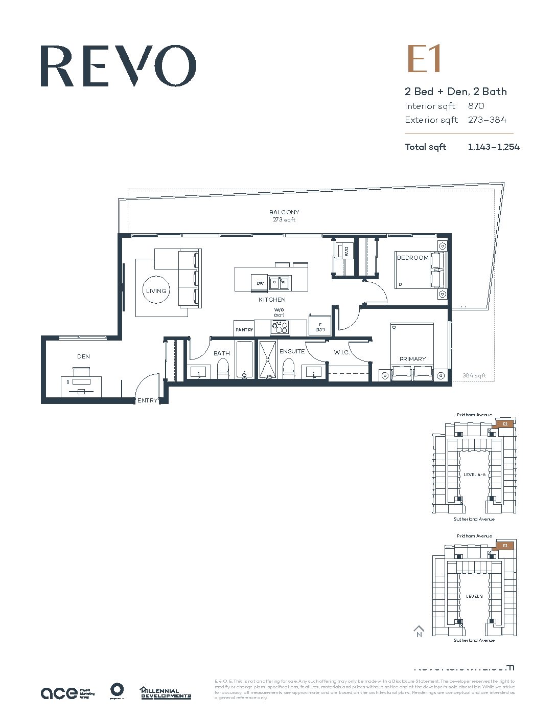 2 bed den